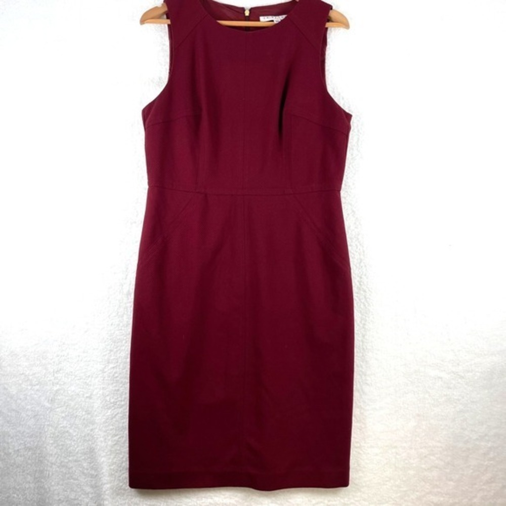 Trina Turk Sz 10‎ Sheath Knee Midi Work Professional Wedding Flattering Classy - Picture 3 of 14
